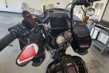 Custom motorcycle audio installation in San Diego with precision wiring and premium components.